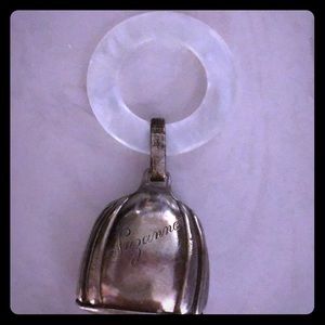 Vintage sterling baby rattle 1966 estate piece.